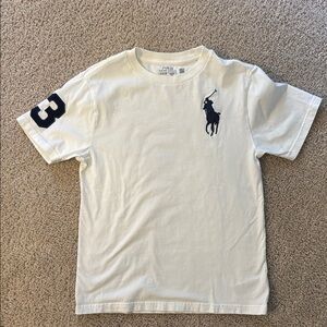 Polo Ralph Lauren White T-Shirt with Navy Logo